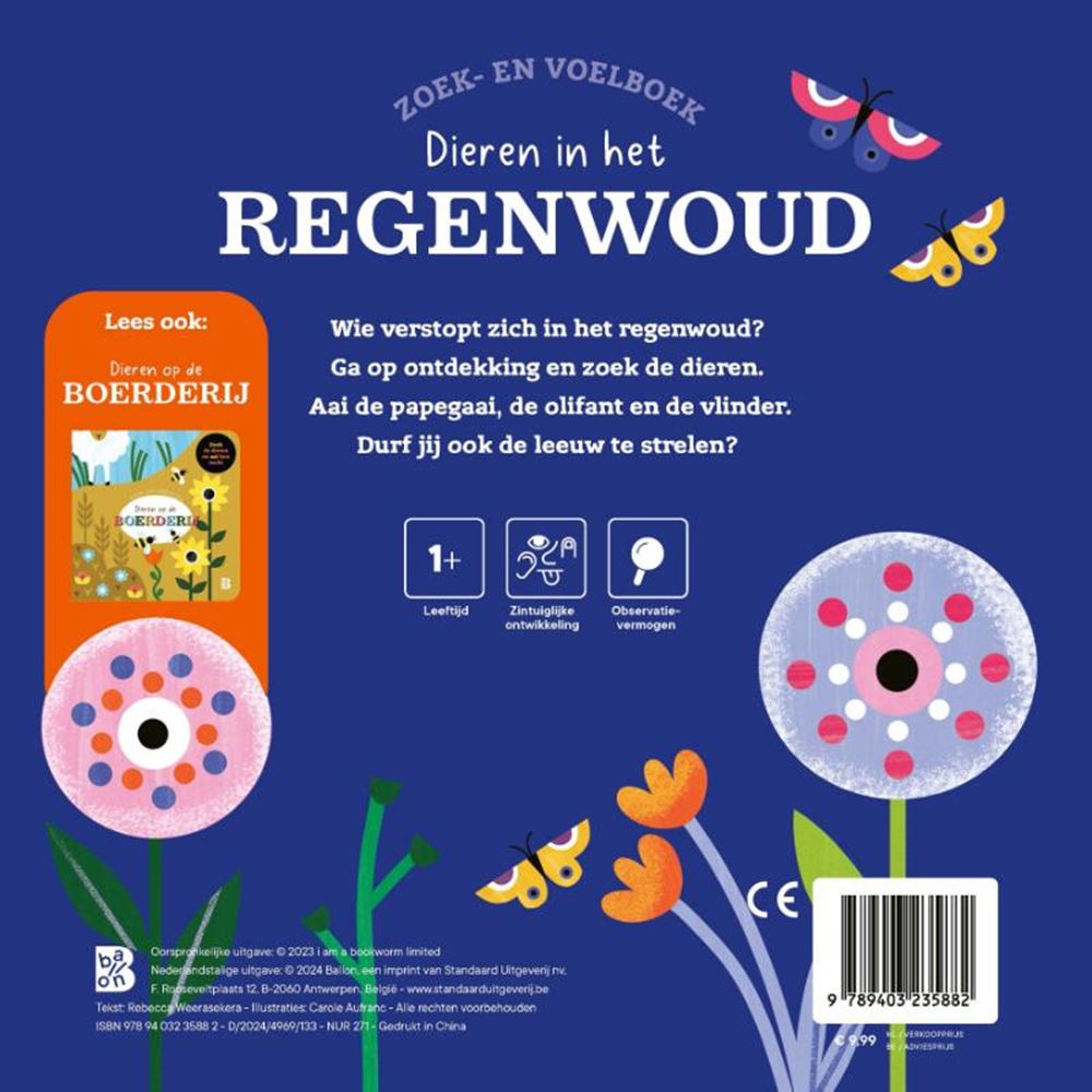 Such- und Fühlbuch für Standardverlage – Tiere im Regenwald ab 12 Monaten