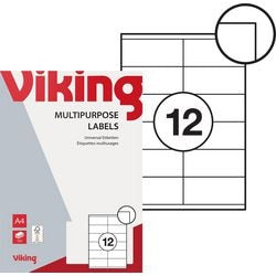Multifunctionele etiketten viking 105x48mm