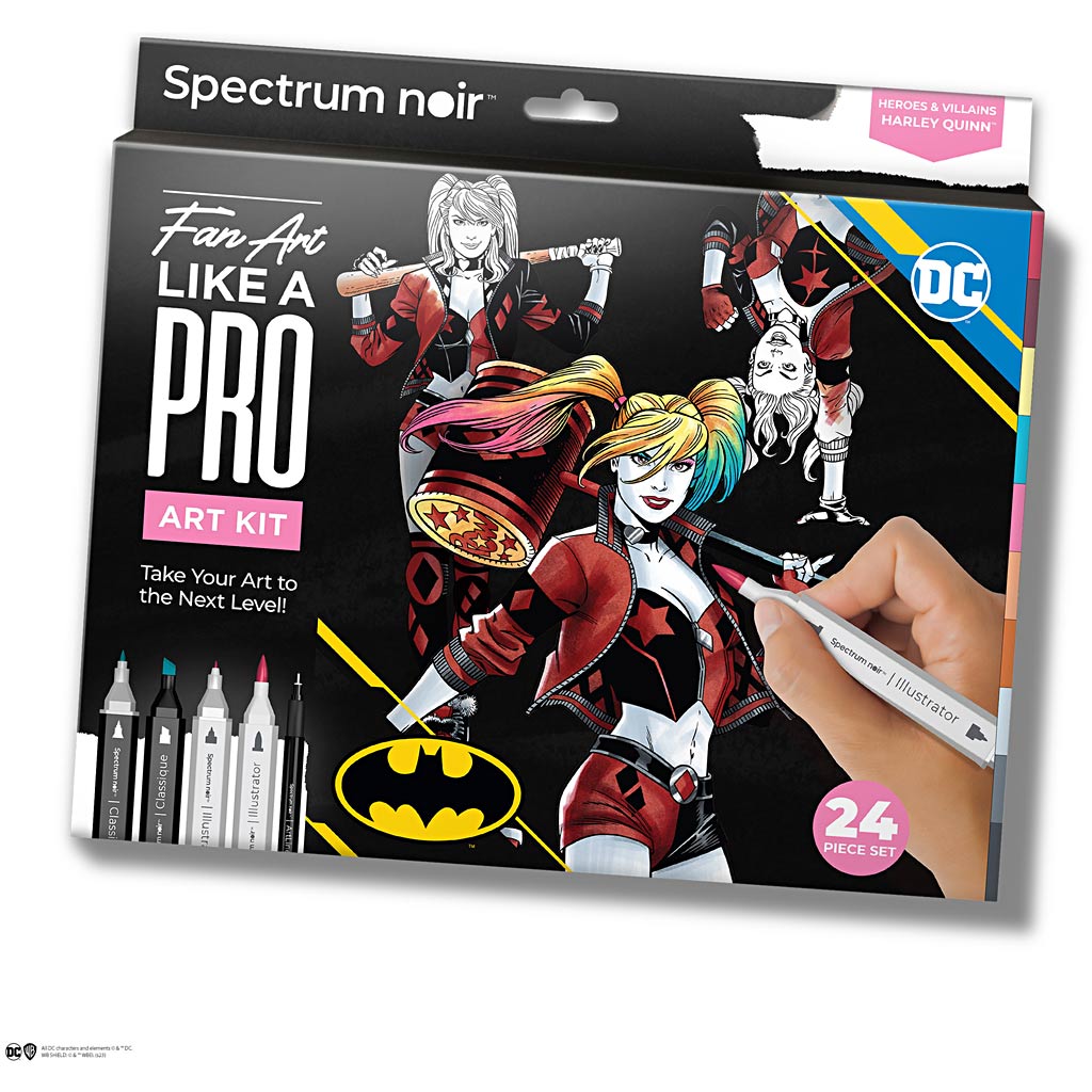 Creativ Company Hobby-Set Illustration, Harley Quinn, verschiedene Farben, 1 Box