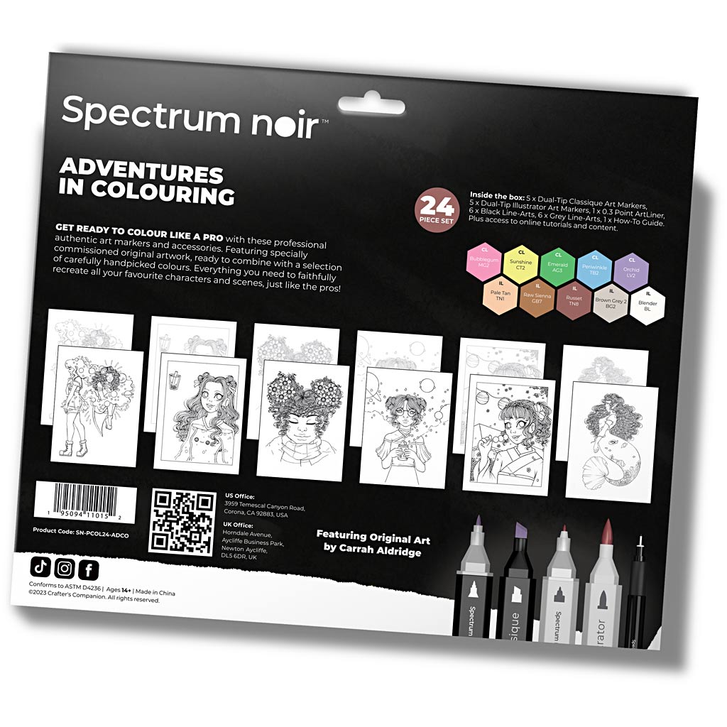 Creativ Company Hobby-Set Illustration, abenteuerliche Farben, verschiedene Farben, 1 Box