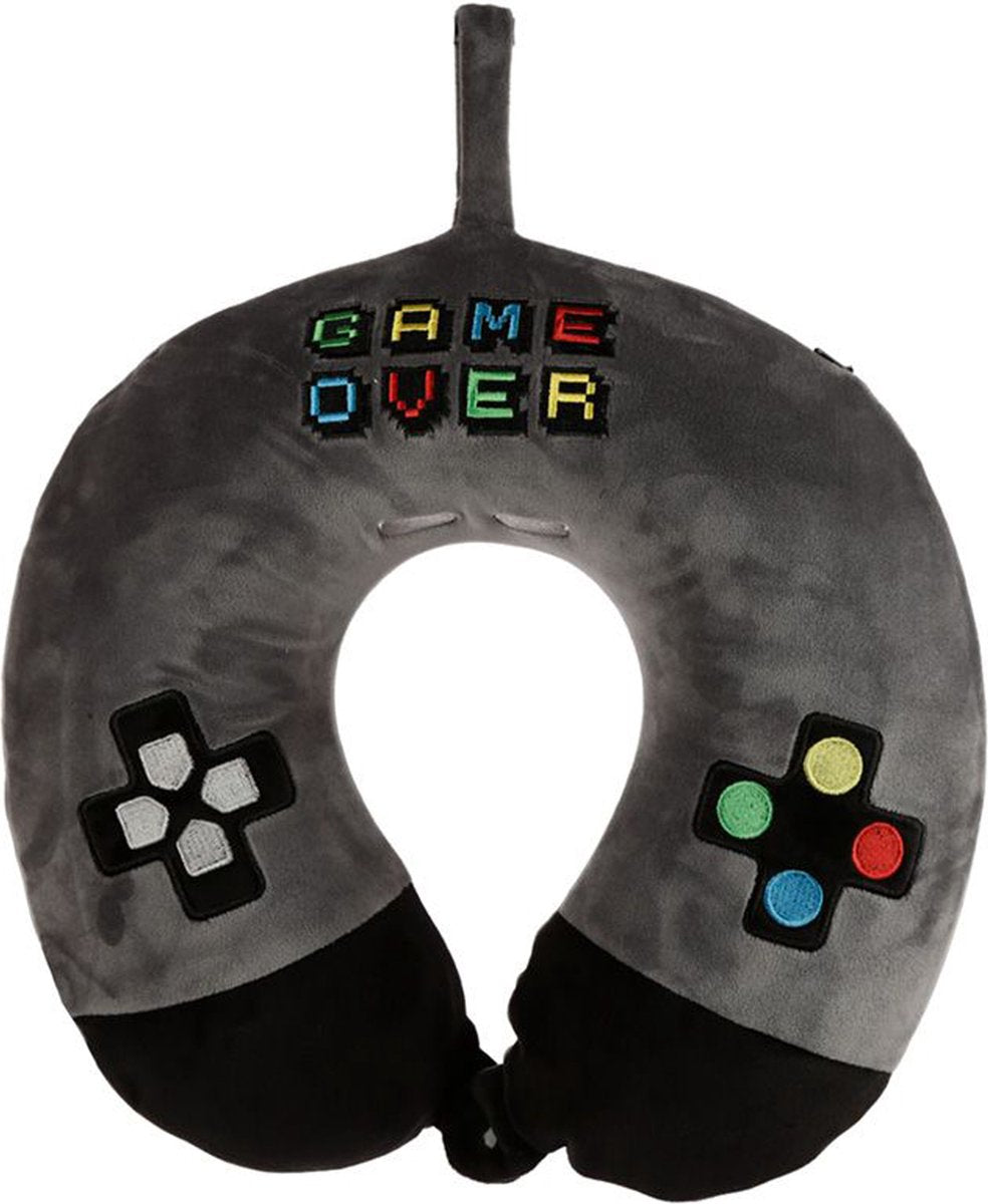Relaxeazzz Game Over Plüsch-Nackenkissen aus Memory-Schaum