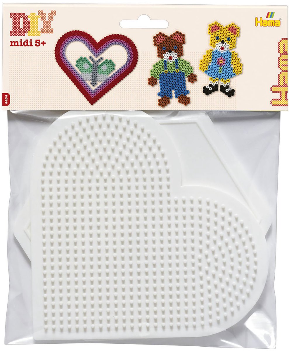 Hama Iron Perlenplatten - Herz und Sechseck groß