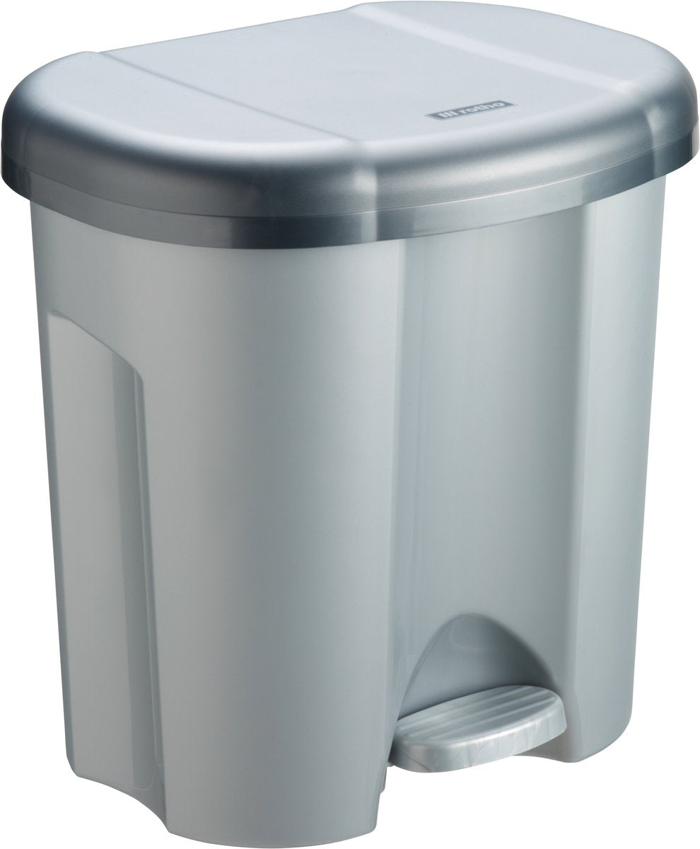 Rotho Duo Mülltrenner 2x10l - Silber - BPA-frei