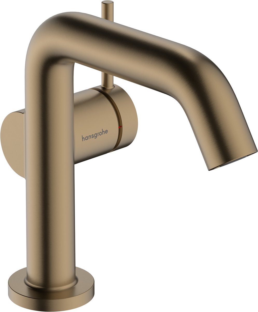 Hansgrohe tecturis s – Waschtischarmatur – Einhebelbedienung – Kaltstart energiesparend – ohne Ablaufgarnitur – Größe 110 mm – gebürstete Bronze