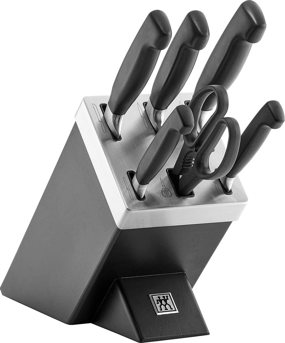 Zwilling Four Star - Messerset - 7-teilig - selbstschärfend - Schwarz