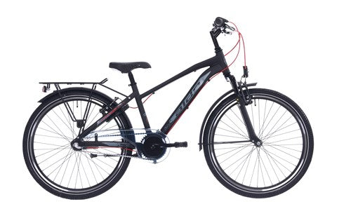 Aldo 26 Zoll Peak 2.0 Fahrrad Aluminium 3V mattschwarz rot