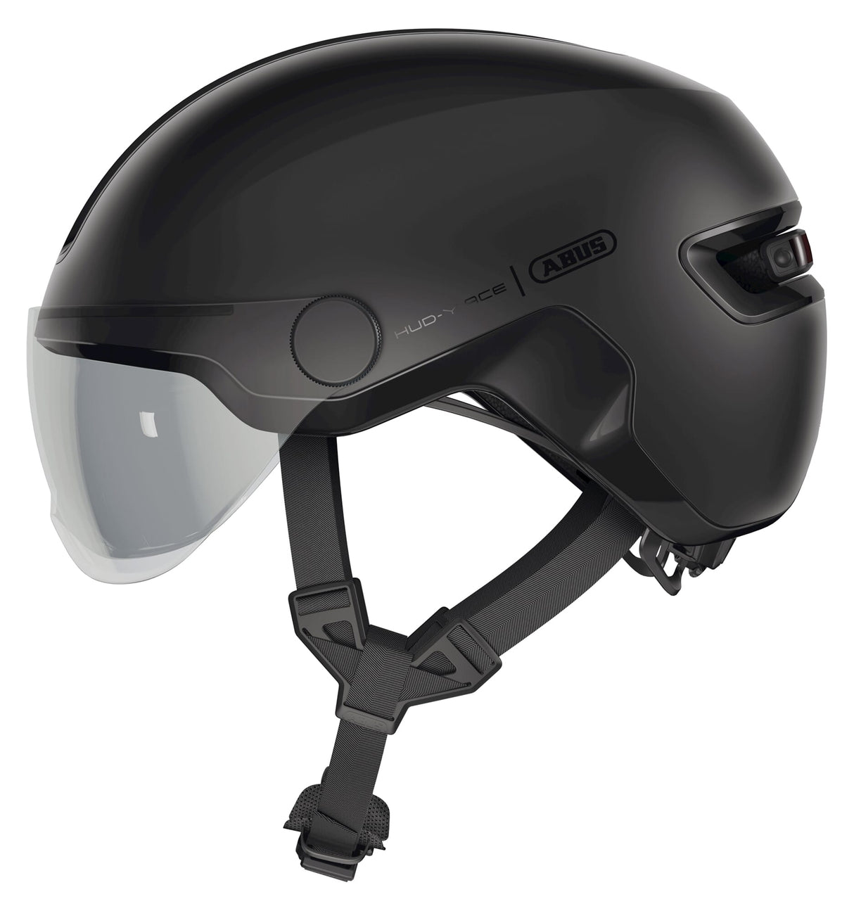Abus Fahrradhelm Hud-y Ace Velvet Black S - 51-55 cm - Schwarz - Geeignet für den Einsatz an Elektrofahrrädern - Stadtfahrrädern - 400 g