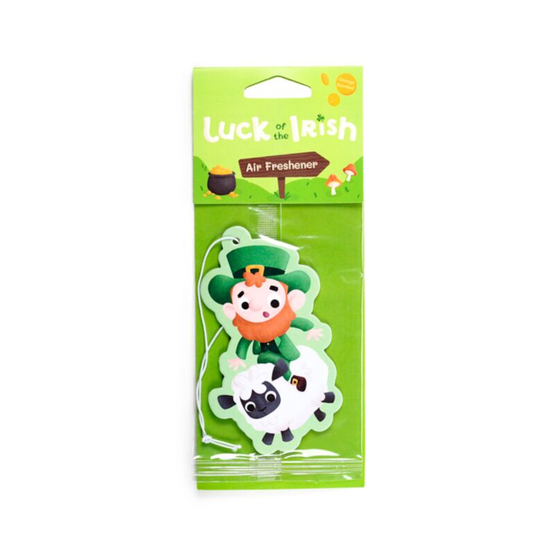 Orangefarbener Lufterfrischer „Luck of the Irish“.