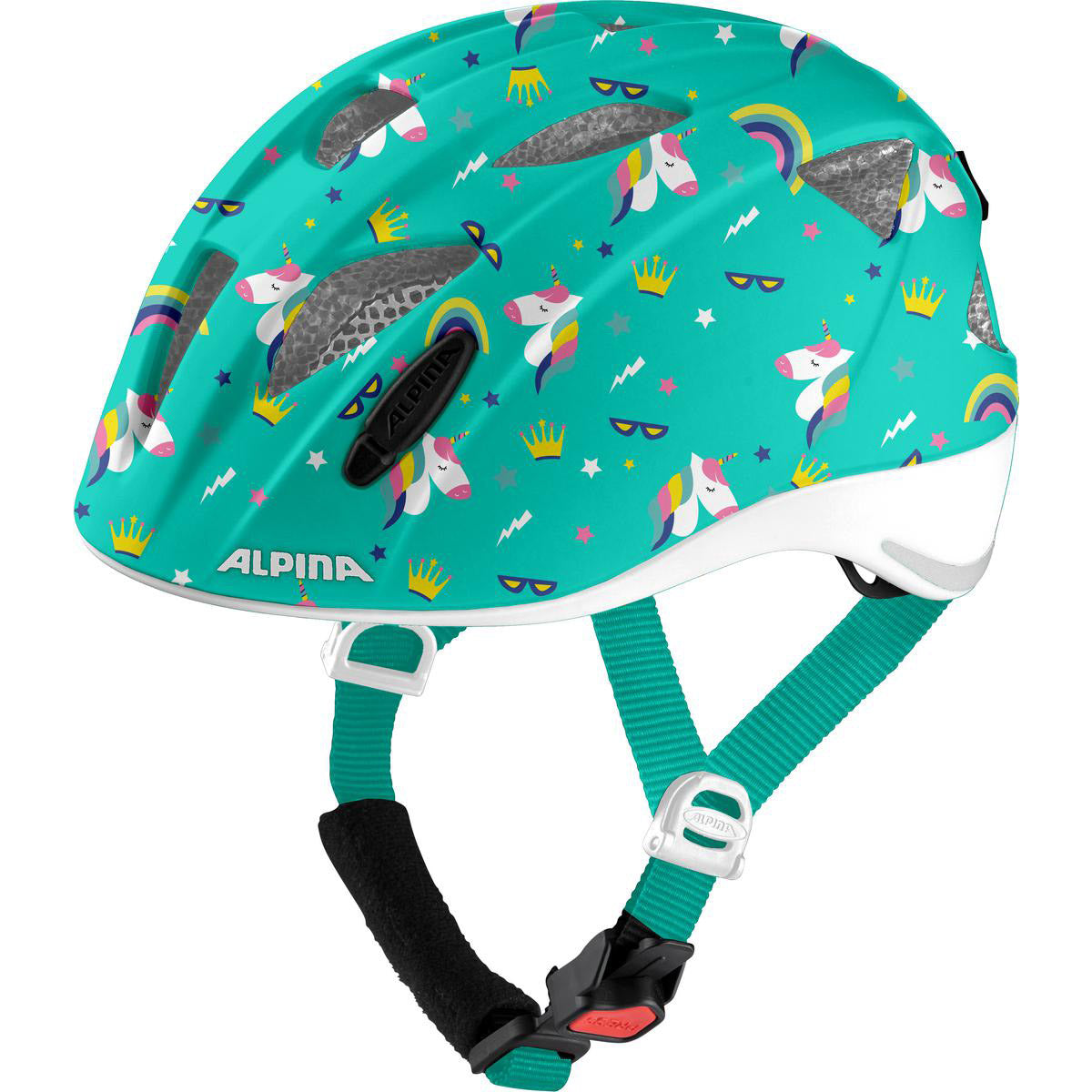 Olympiasportbekleidung Alpina Sports Kinderhelm Ximo Flash Einhorn 49-54 Glanz