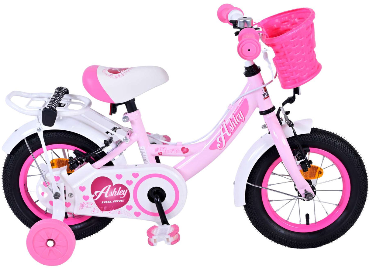 Volare Ashley Kinderfahrrad Mädchen 12 Zoll Pink Zwei Handbremsen