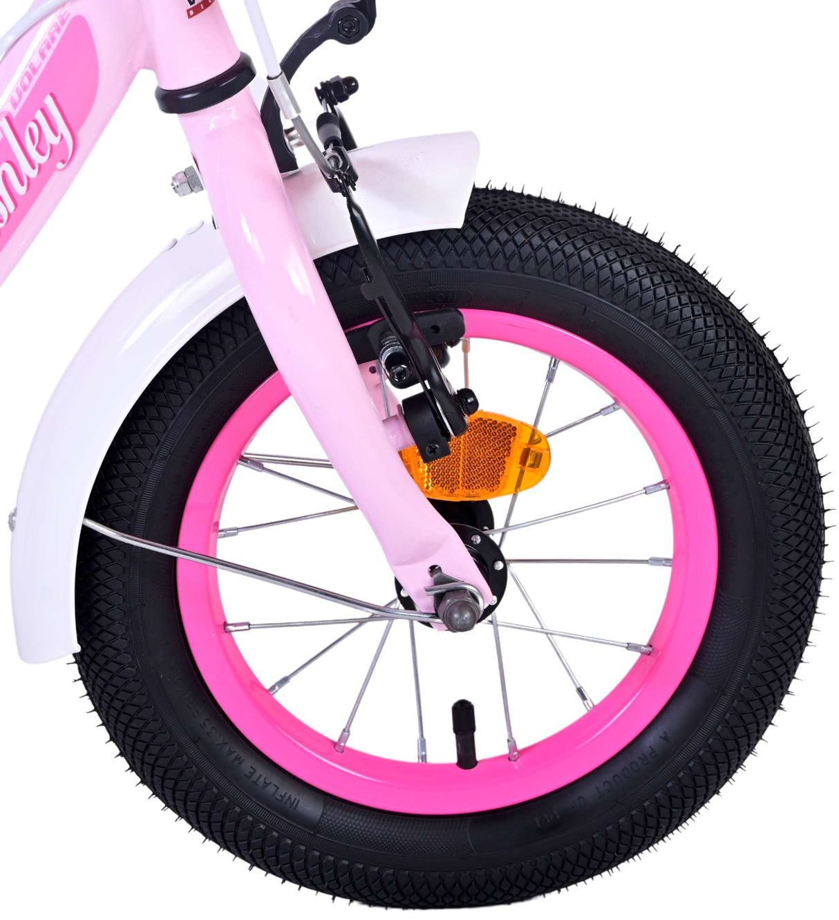 Volare Ashley Kinderfahrrad Mädchen 12 Zoll Pink Zwei Handbremsen