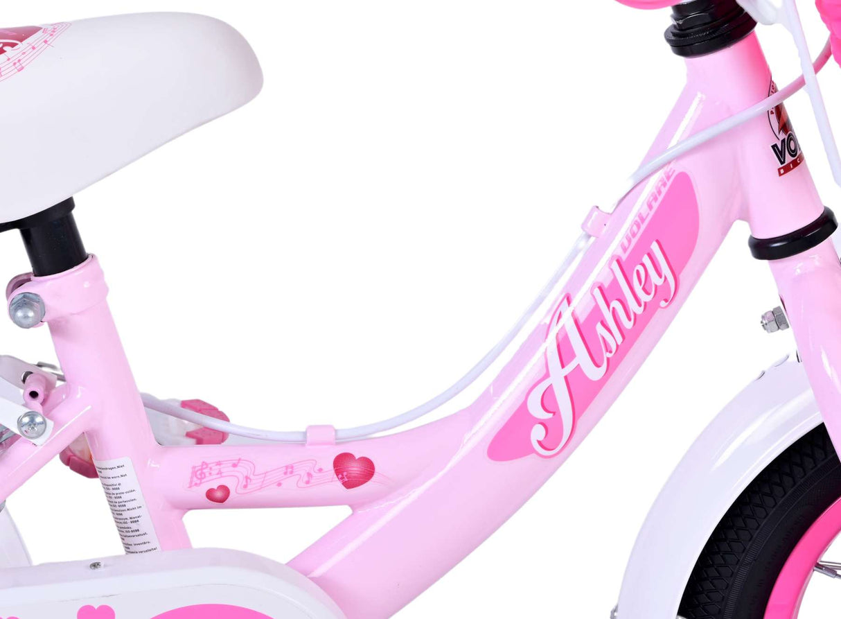 Volare Ashley Kinderfahrrad Mädchen 12 Zoll Pink Zwei Handbremsen