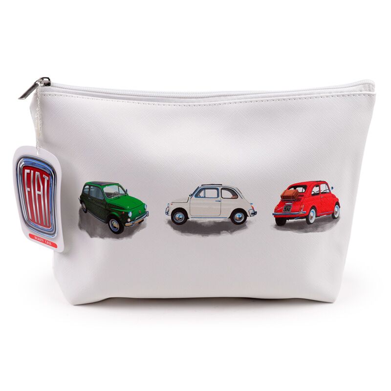 Fiat 500 PVC-Kulturbeutel, Make-up-Tasche, groß
