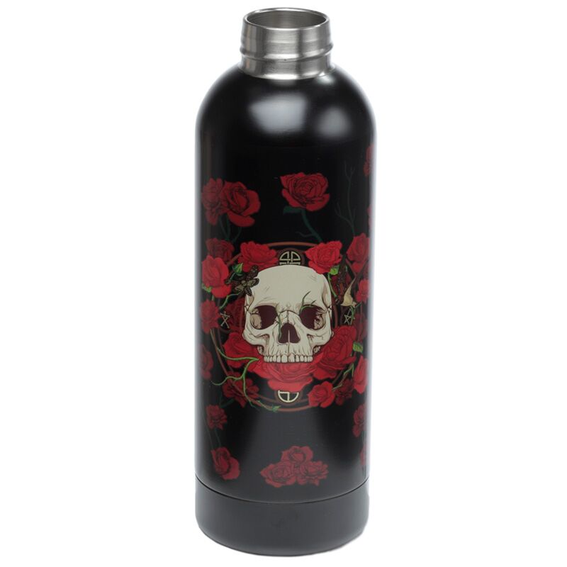 Thermosflasche mit Totenkopf-Rosen, 530 ml