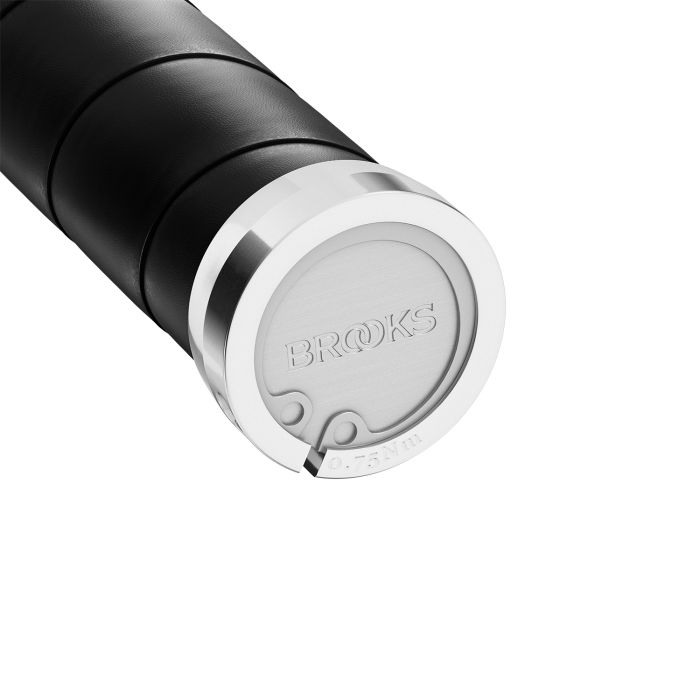 Brooks schlanke Ledergriffe (100+130 mm) – schwarz