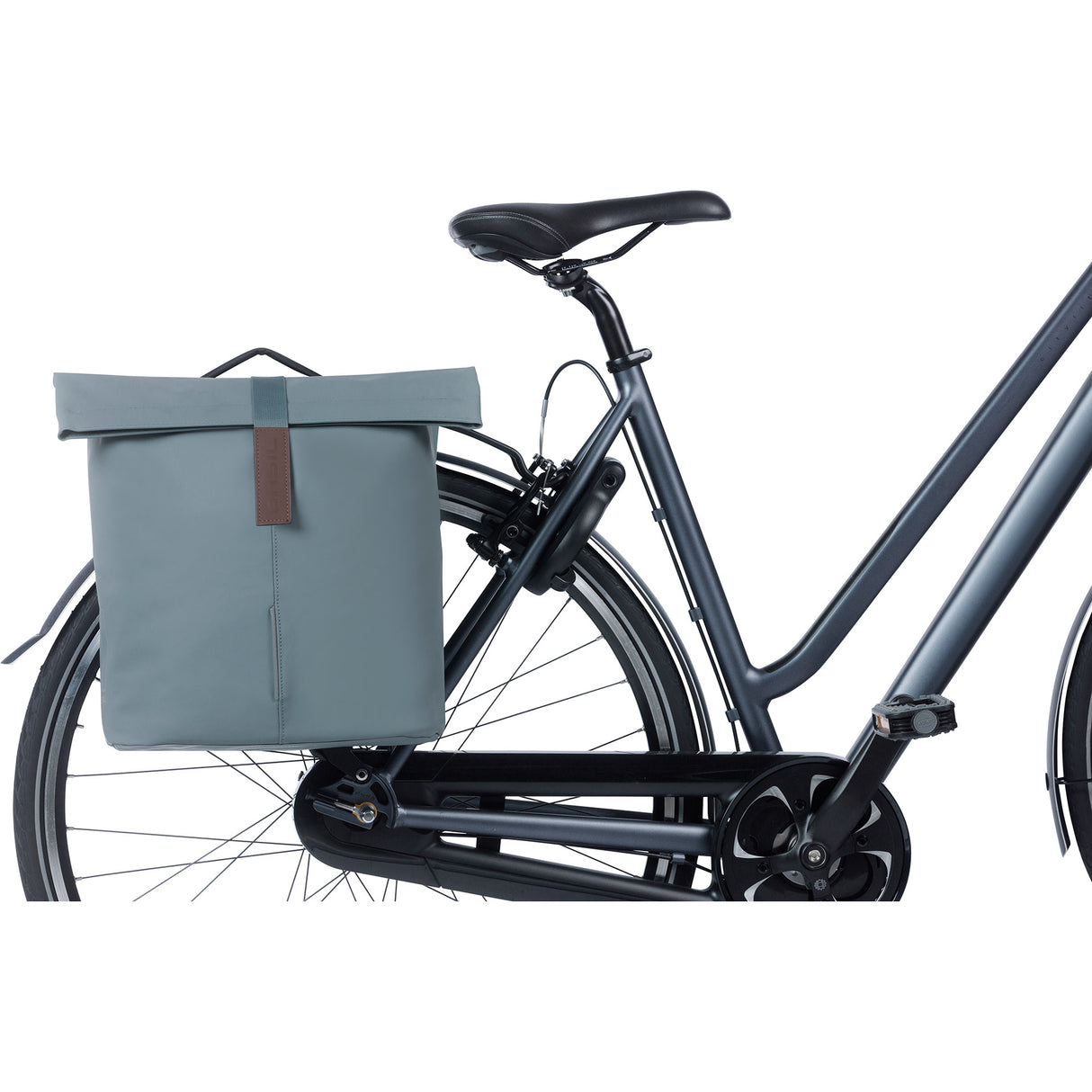 Basil Tasche City Double Mik veganes Leder | Graphitblau 32l