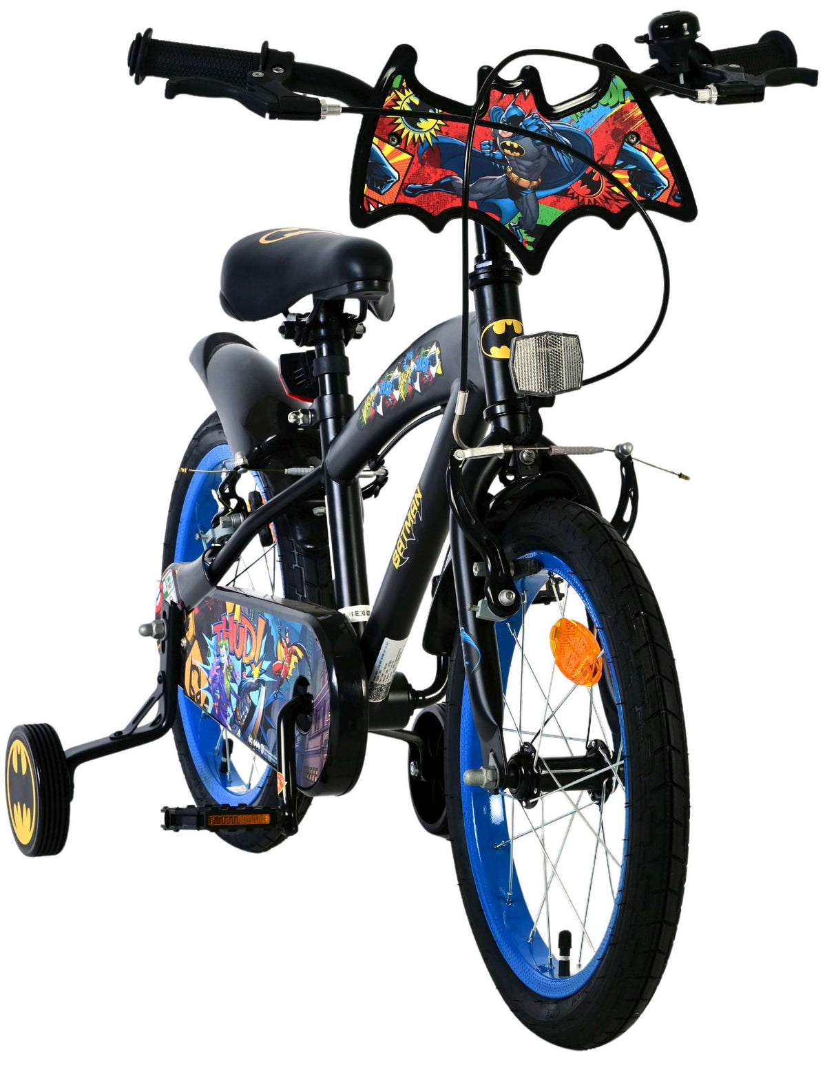 Batman Kinderfahrrad - Jungen - 16 Zoll - Schwarz - 2 Handbremsen