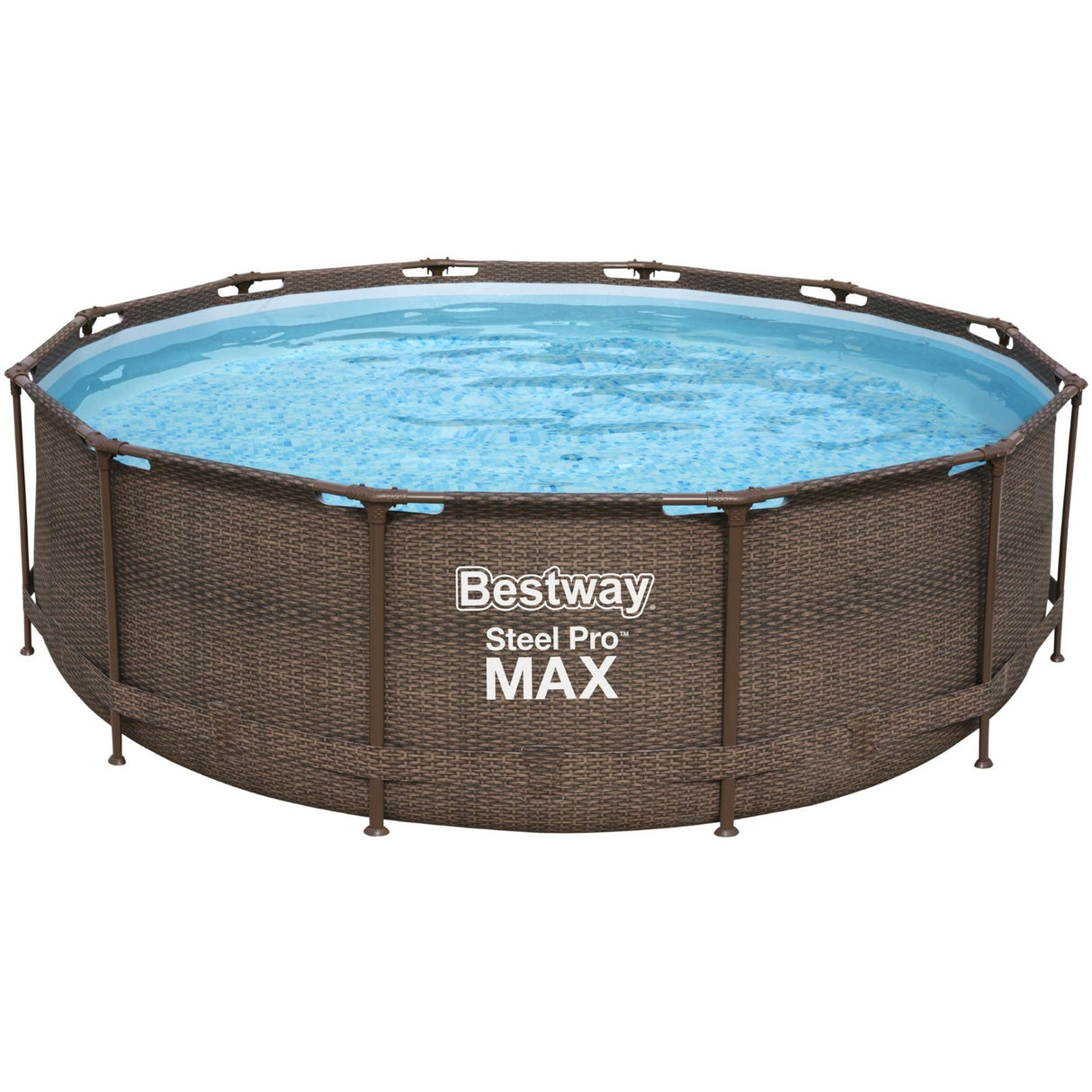 Bestway Swimming Pool Stahl Pro Max Set um Rattan 366