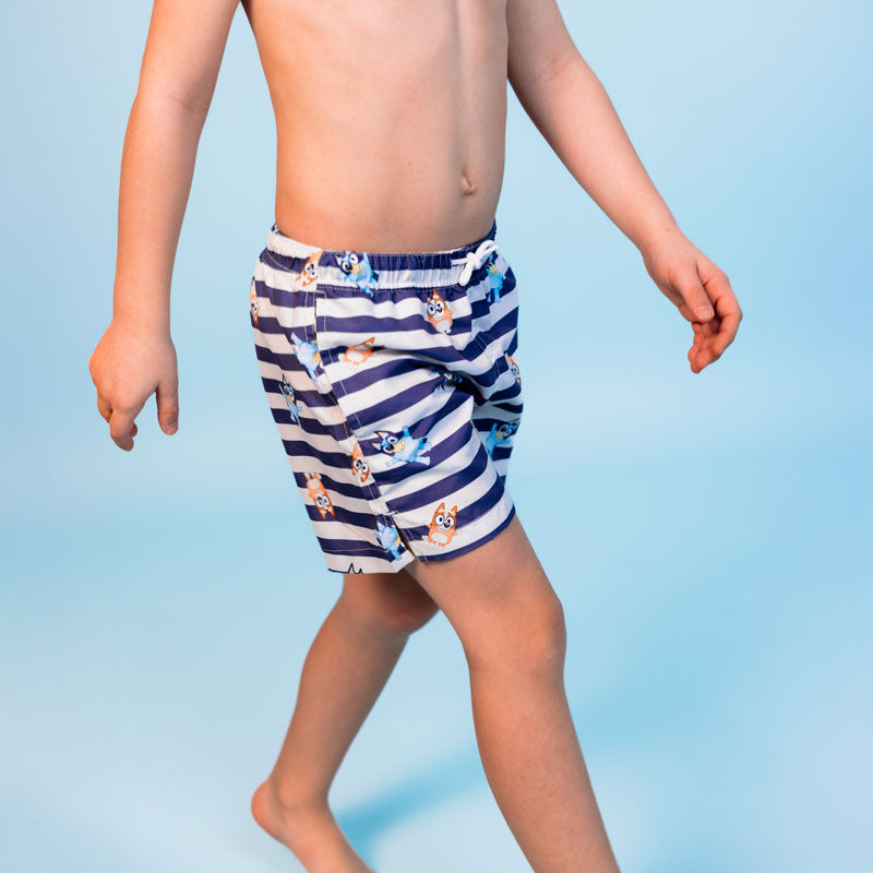 Blau | Blaue weiße UV-Badehose Jungen