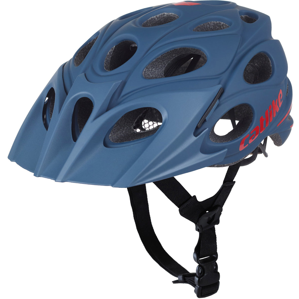 Katzenartiger MTB-Helm Blattgröße M 54-57 cm Majolikablau