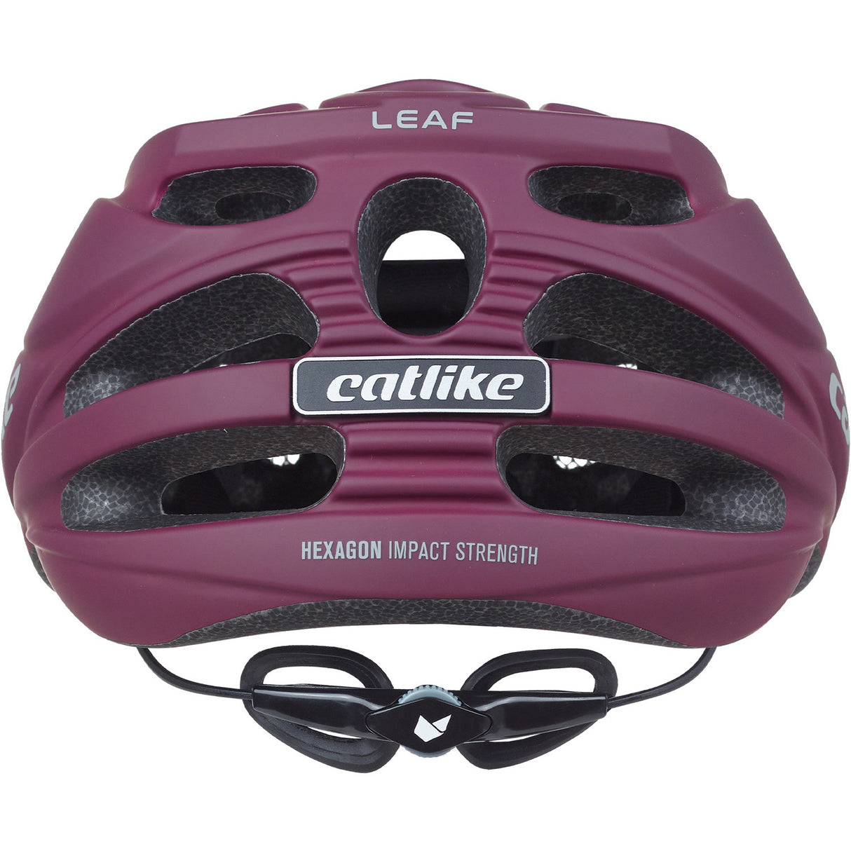 Katzenartiger MTB-Helm, Blattgröße L, 58–60 cm, Burgunderrot