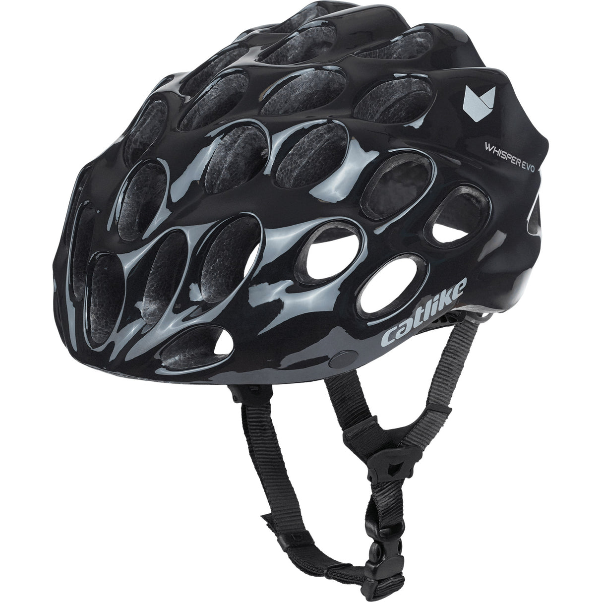 Katzenartiger Rennhelm Whisper Evo Größe L 58-61cm schwarz matt
