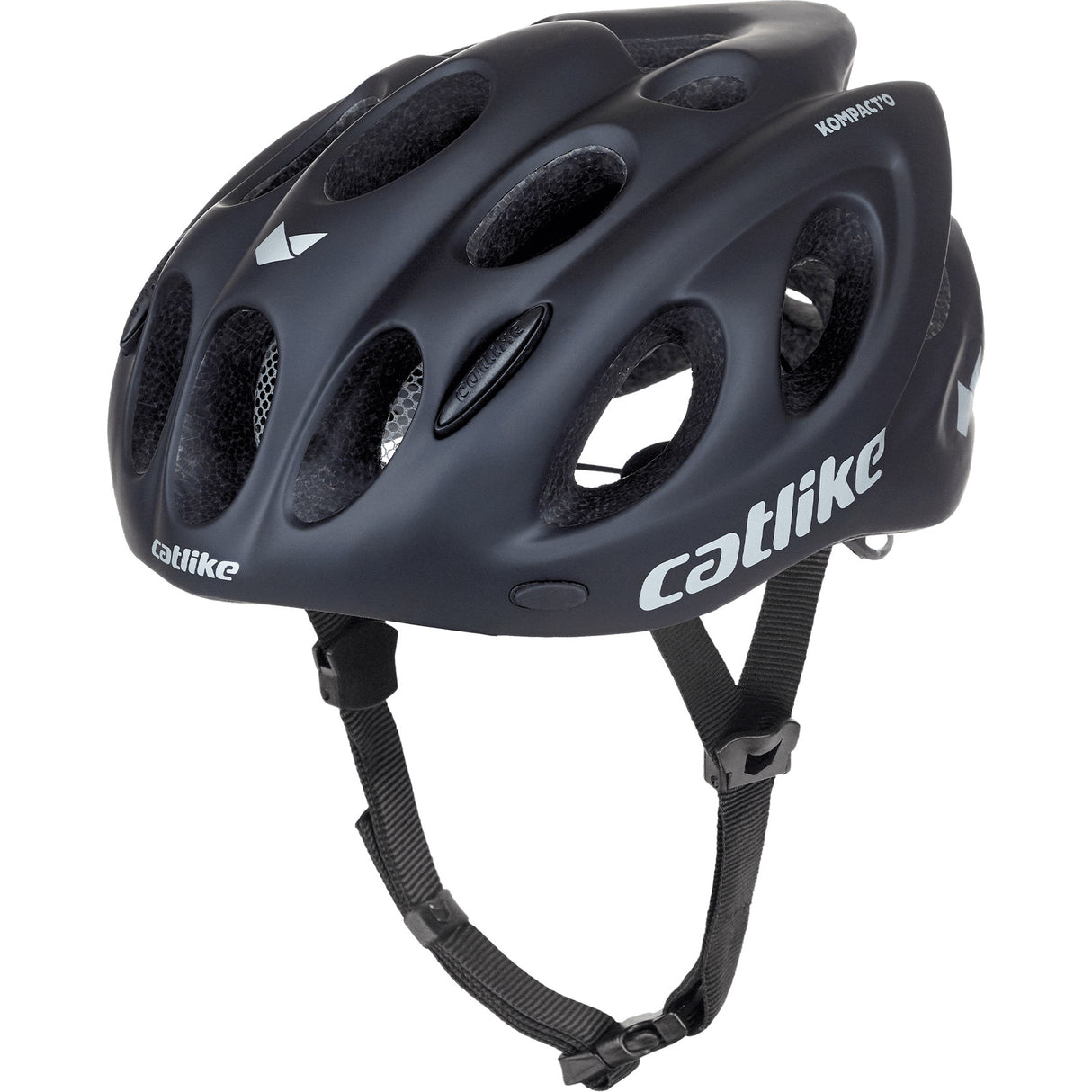 Katzenartiger Urban-Helm kompakt Größe M 55-58cm schwarz matt