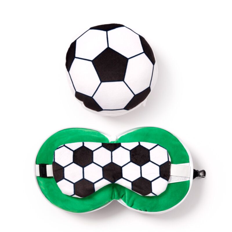 Relaxeazzz Fußball runde Reisekissen-Schlafmaske