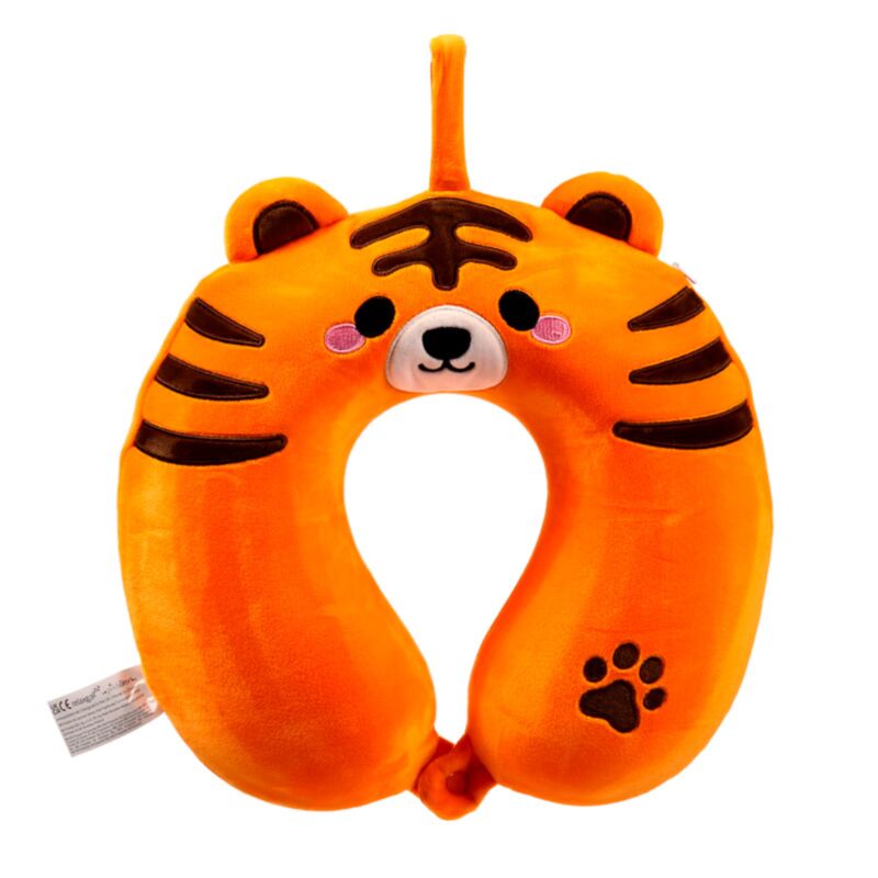 Relaxeazzz Tiger Adoramals Plüsch-Nackenkissen aus Memory-Schaum