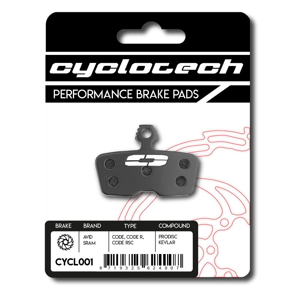 Cyclo tech schijfremblok prodisc kevlar sram code r