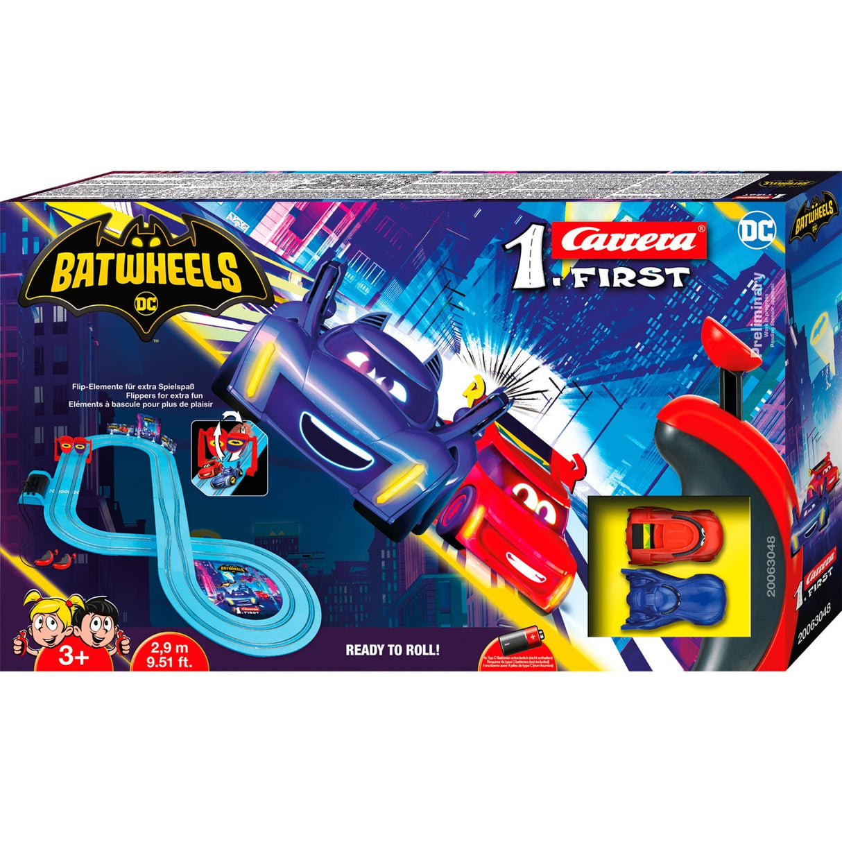 Carrera First Batwheels bereit zu rollen