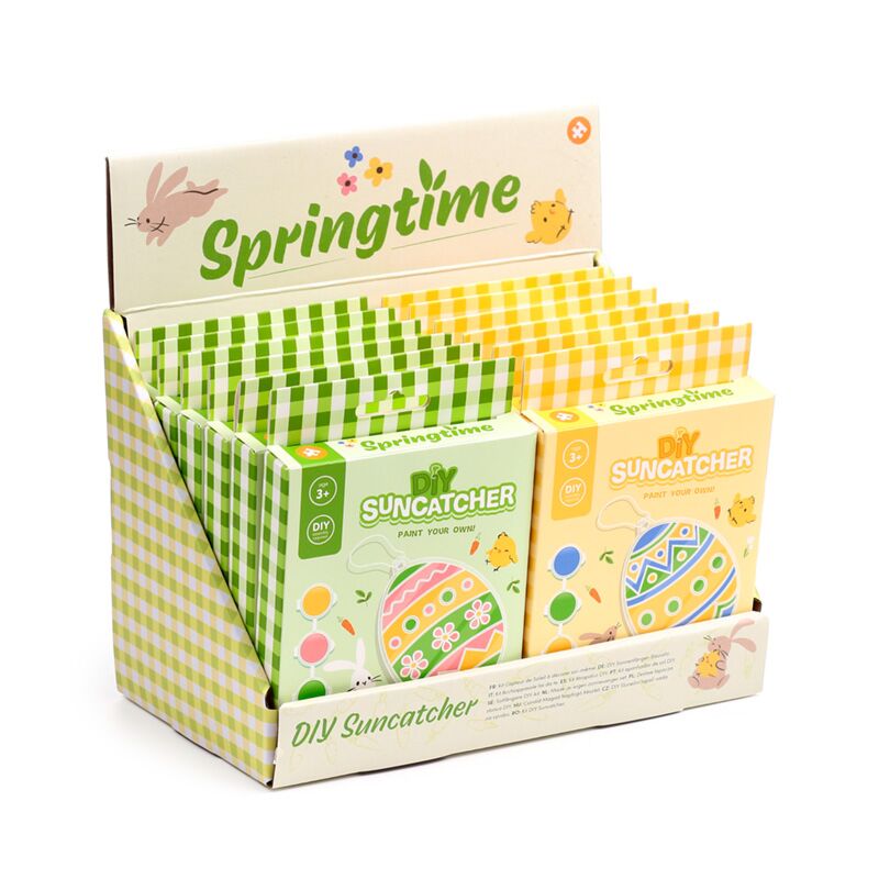 Frühlingshafter Frühlings-Ostereier-Sonnenfänger zum Selbermalen
