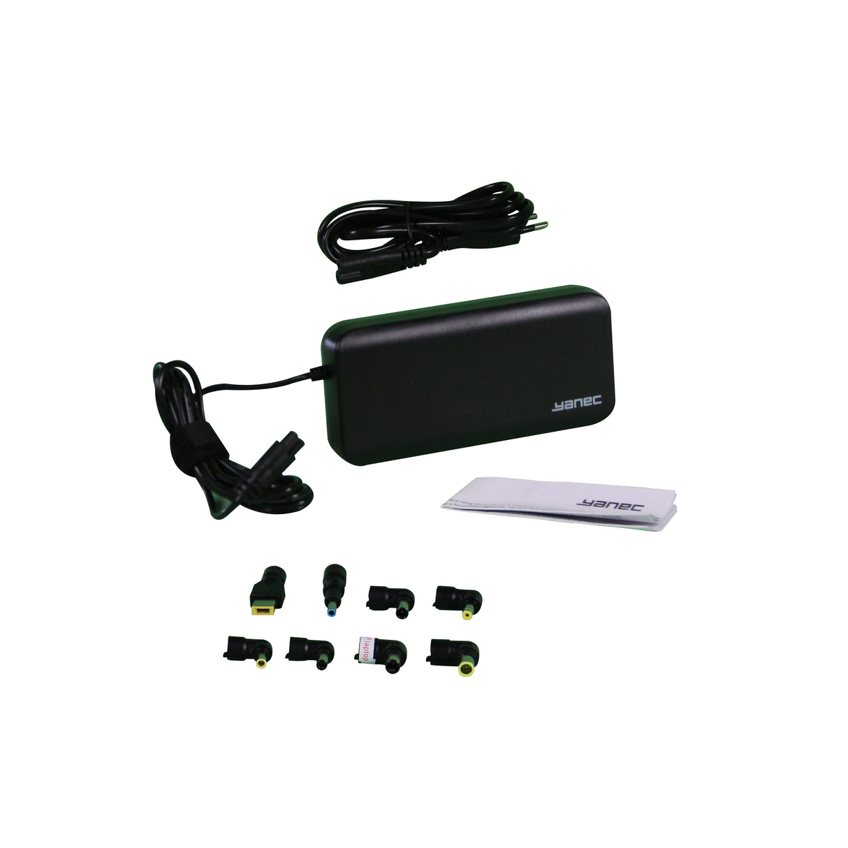 Universal Yanec Universal Laptop AC -Adapter 90W mit 8 Tipps - Schwarz