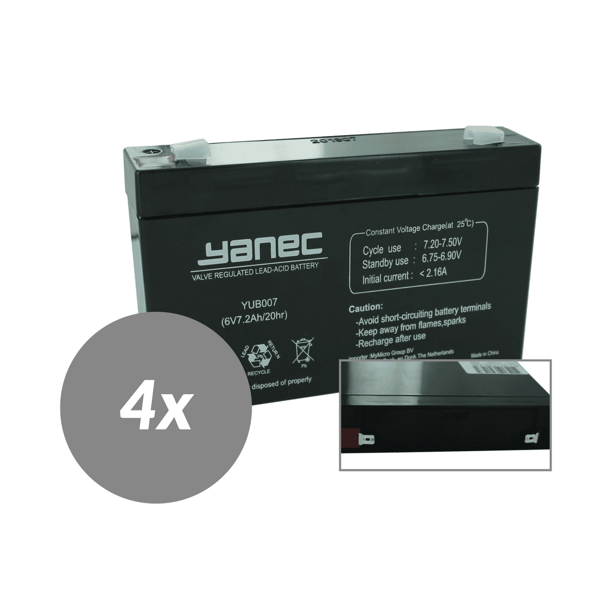 Yanec USV-Batterie-Ersatzset RBC34 (ohne Kabel)
