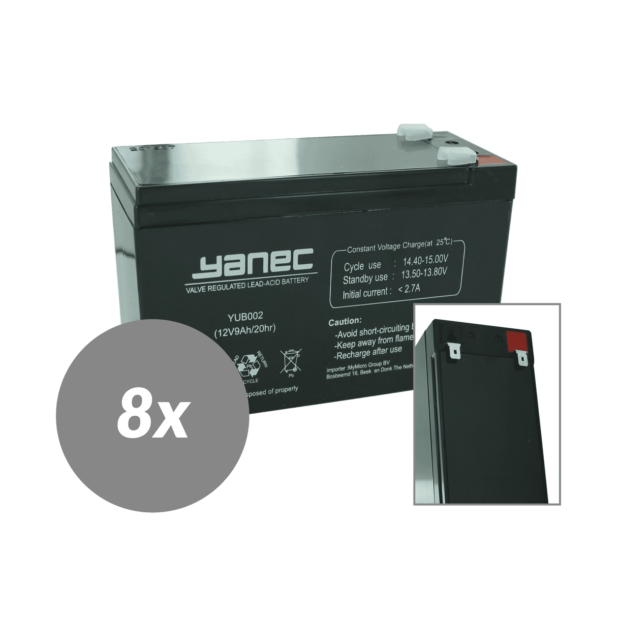 Yanec USV-Batterie-Ersatzset RBC120 (ohne Kabel)