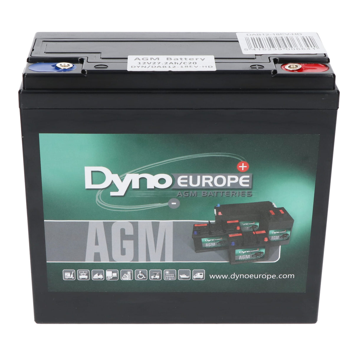 Dyno Europe Dyno Blei-Säure-Batterie 12 V 27,2 Ah
