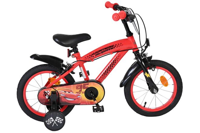 Disney Autos Disney Cars Kinderfahrrad – Jungen – 14 Zoll – rot – zwei Handbremsen