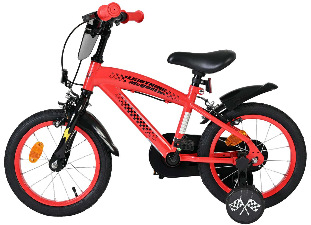 Disney Autos Disney Cars Kinderfahrrad – Jungen – 14 Zoll – rot – zwei Handbremsen
