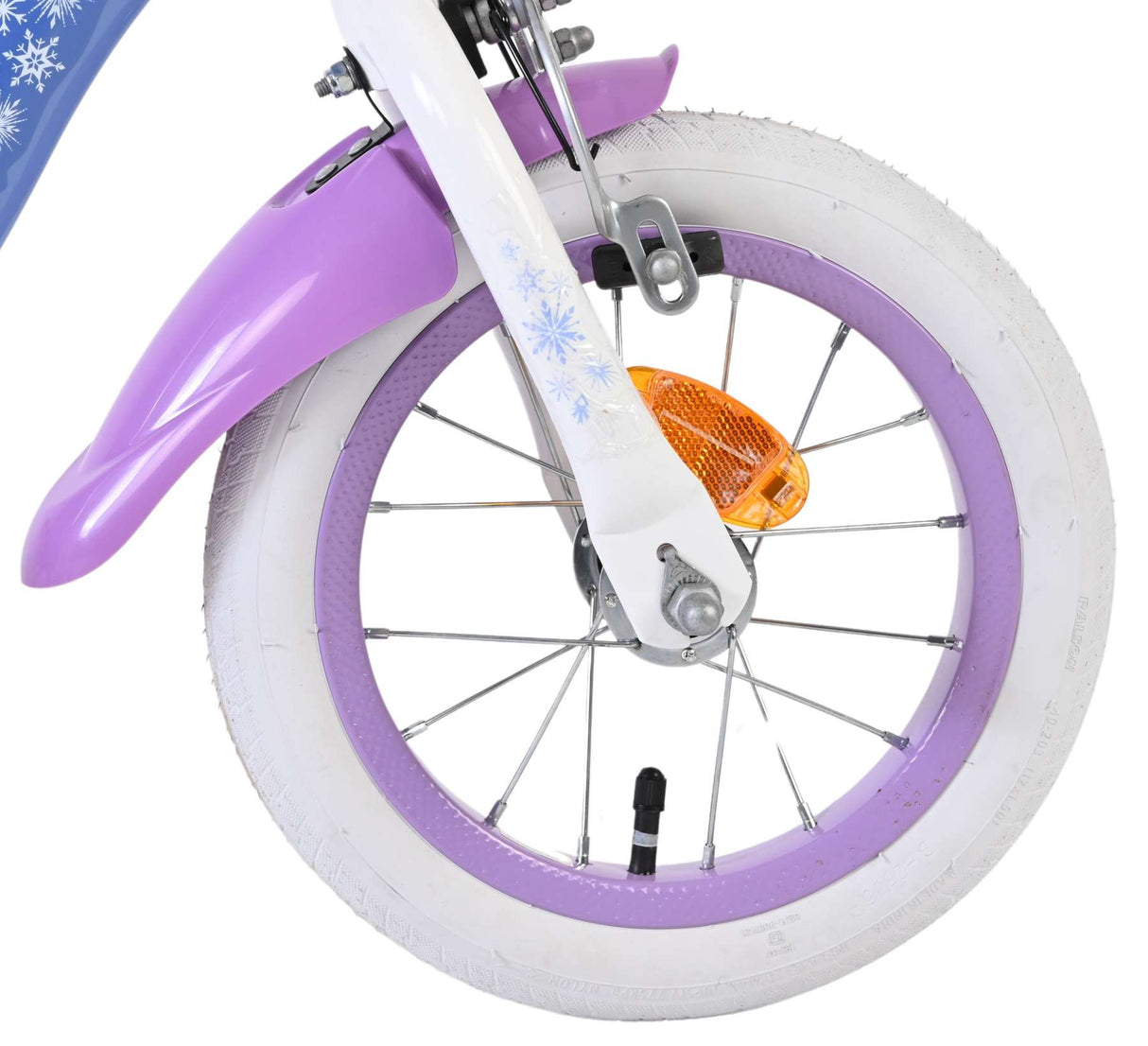 Disney Die Eiskönigin Disney Frozen 2 Kinderfahrrad – Mädchen – 12 Zoll – Blau Lila – Zwei Handbremsen