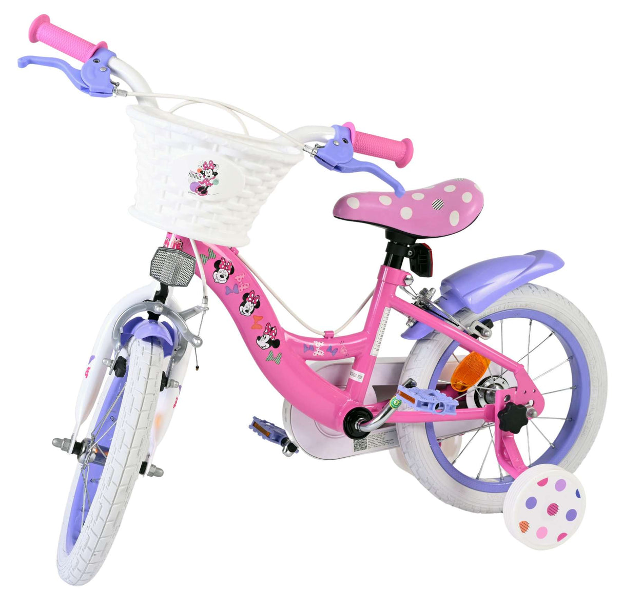 Disney Minnie Kinderfahrrad – Mädchen – 14 Zoll – Pink – zwei Handbremsen
