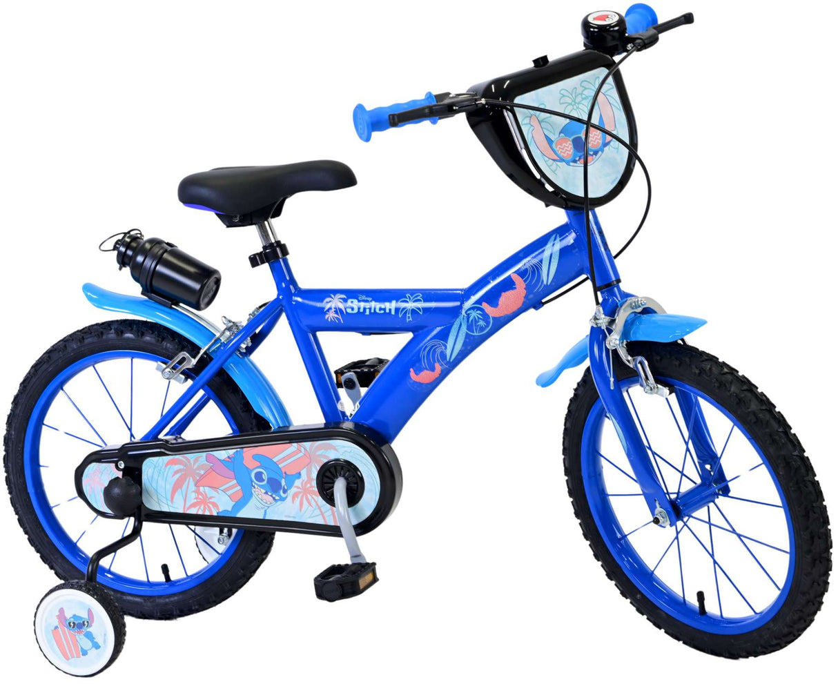 Stichstitch Kinderfiets Jongens 16 Zoll Blauw Twee Handremmen