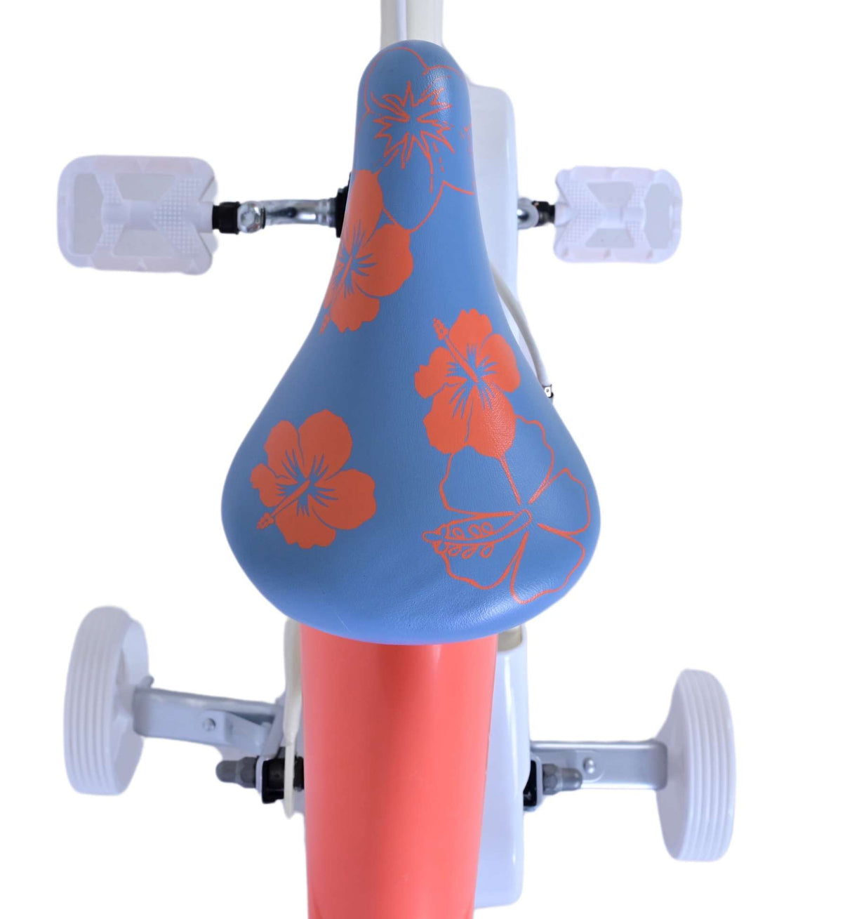 Stitch Stitch Kinderfahrrad Mädchen 16 Zoll Creme Koralle Blau Zwei Handbremsen