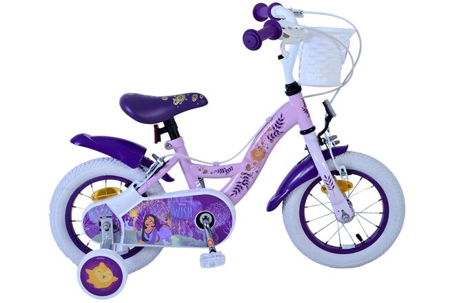 Wünschen Sie Disney Children's Bicycle - Mädchen - 12 Zoll - Lila - Zwei Handbremsen