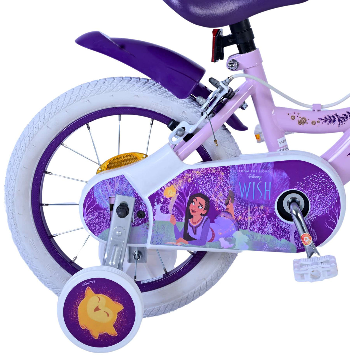 Wünschen Sie Disney Children's Bicycle - Mädchen - 14 Zoll - lila - zwei Handbremsen