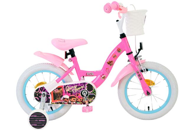 Volare Puppen-Kinderfahrrad – Mädchen – 14 Zoll – Rosa
