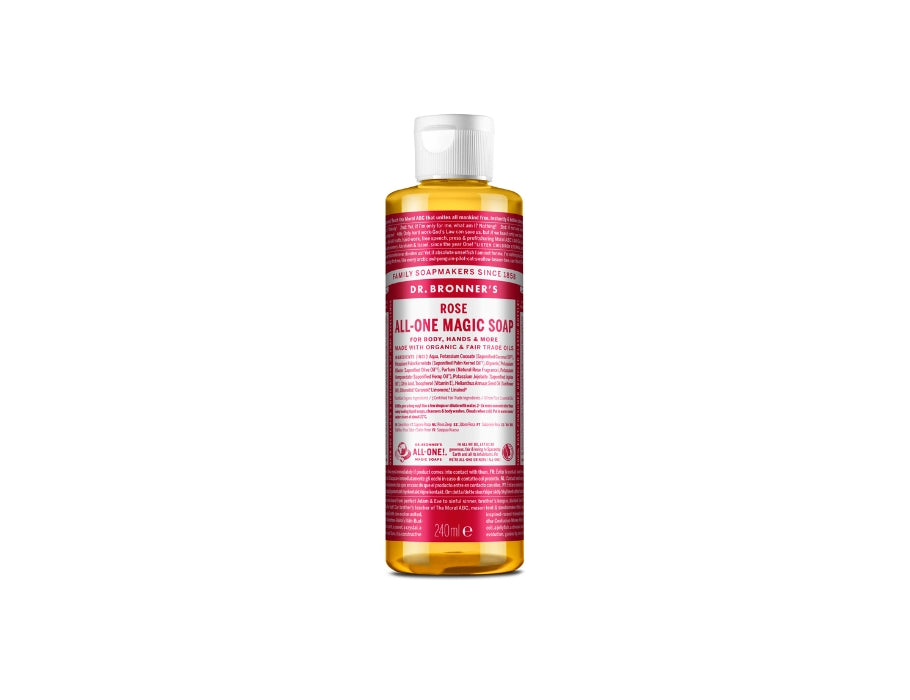 Dr. Bronner's Flüssigseife – reines Kastilien – Rose – 240 ml