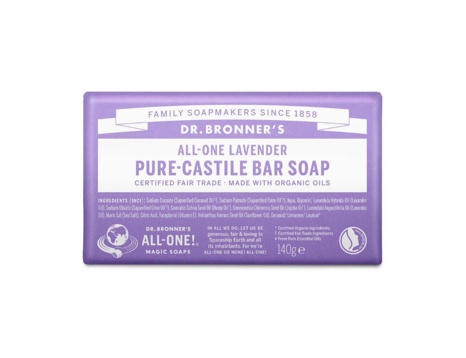 Dr. Bronner's Seifenstück – reines Kastilien – Lavendel