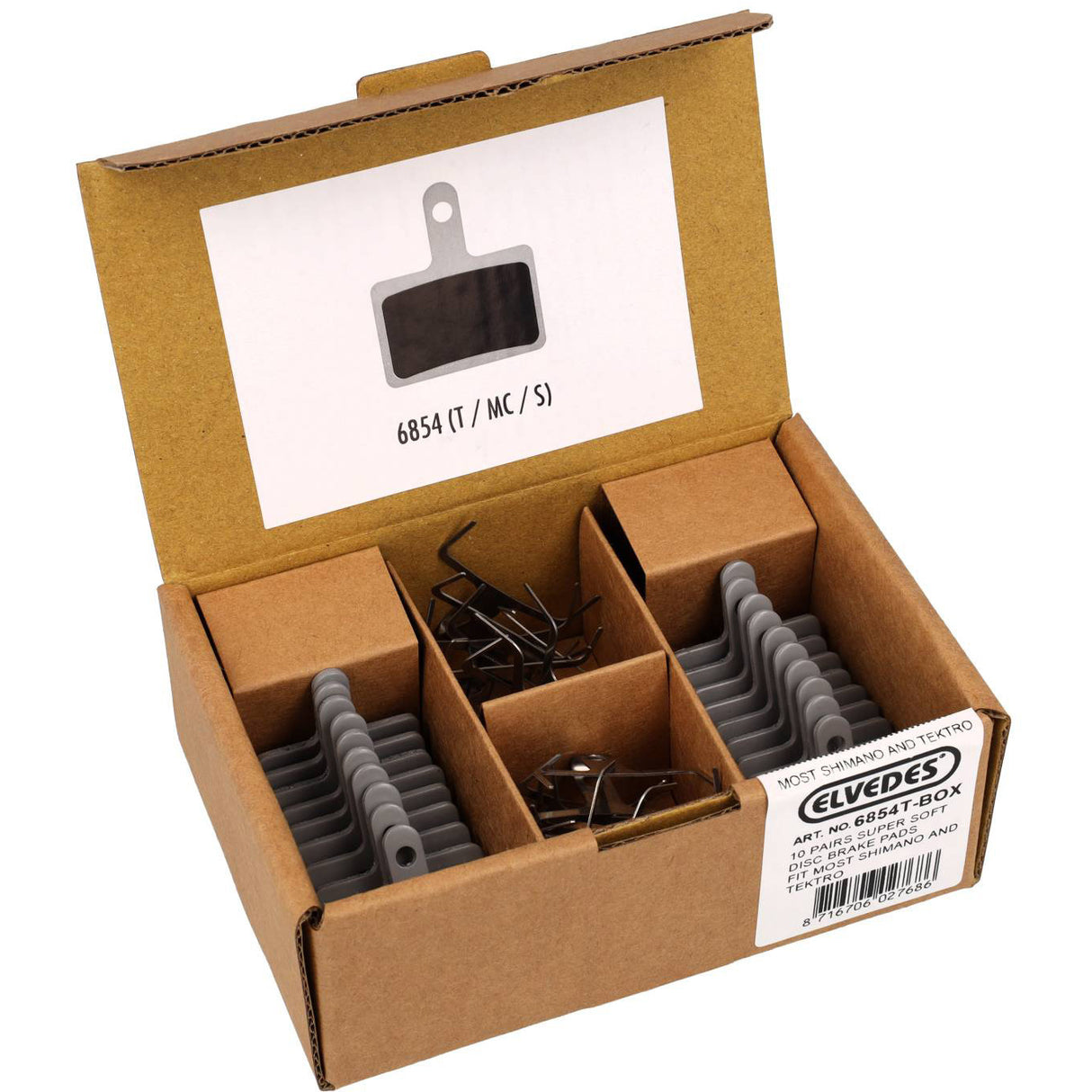 ELVEDES DISC BREMS BLOCK SET 6854T (10 Paar) Grau