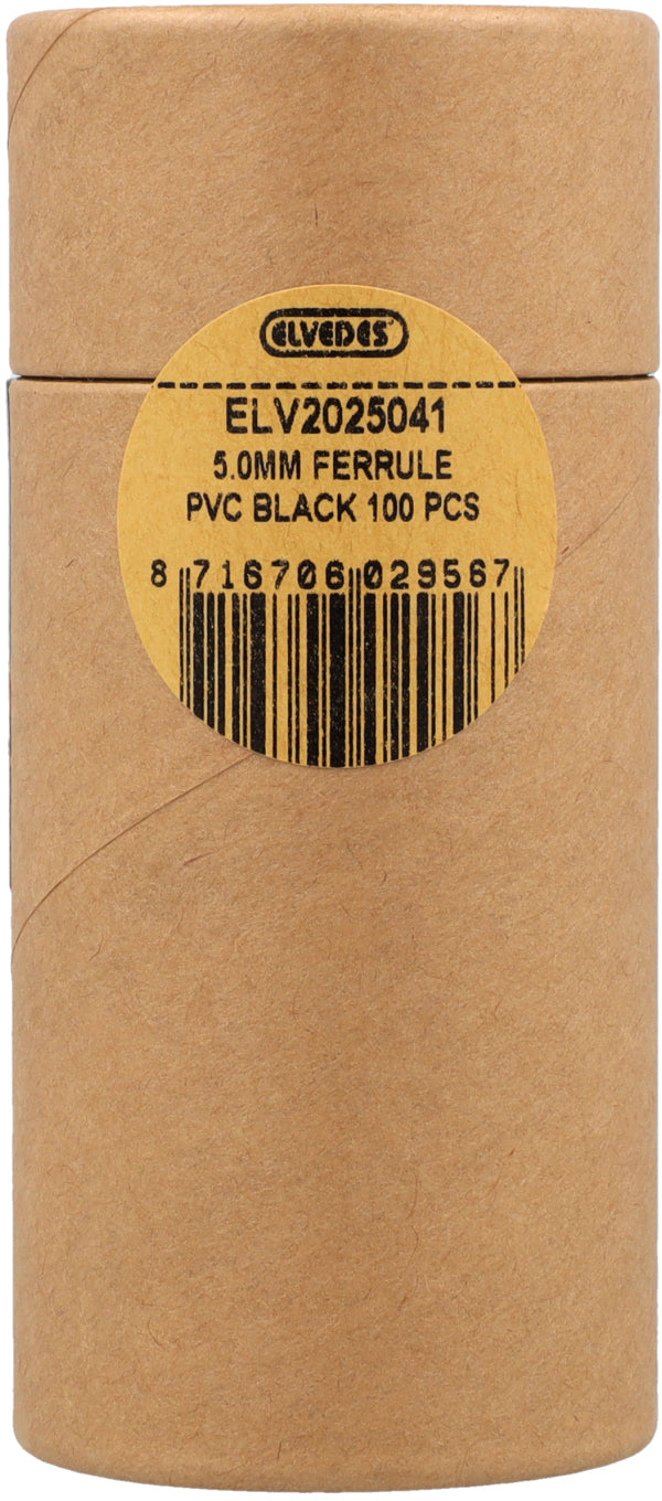 Elvedes Kabelkappen ø5,0 mm PVC – schwarz