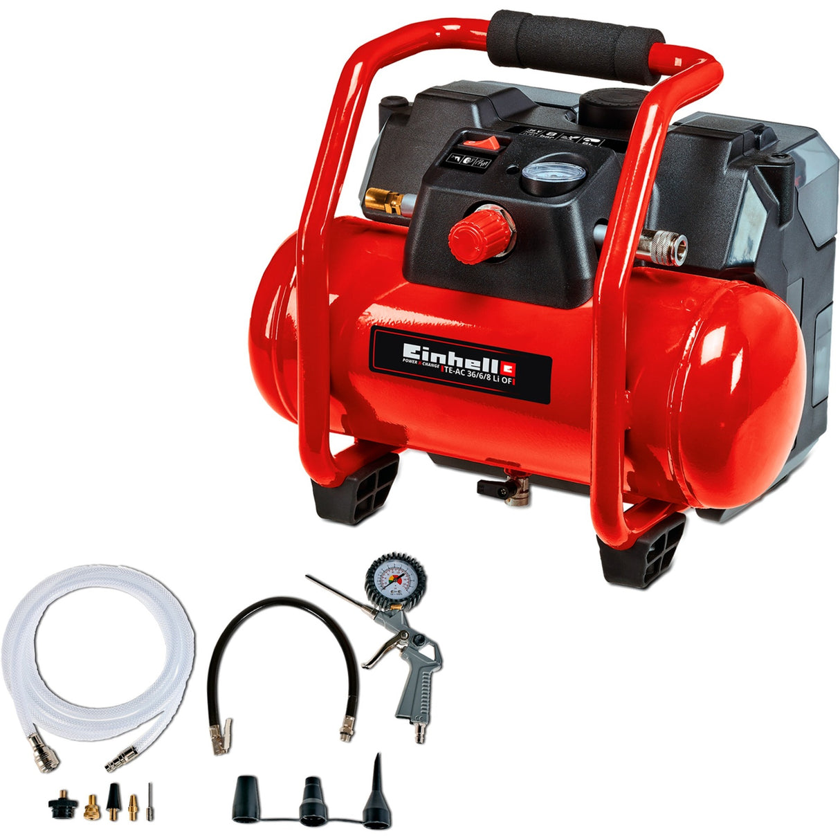Einhell-Kompressor TE-AC 36 6 8 Li oder Solo setzen